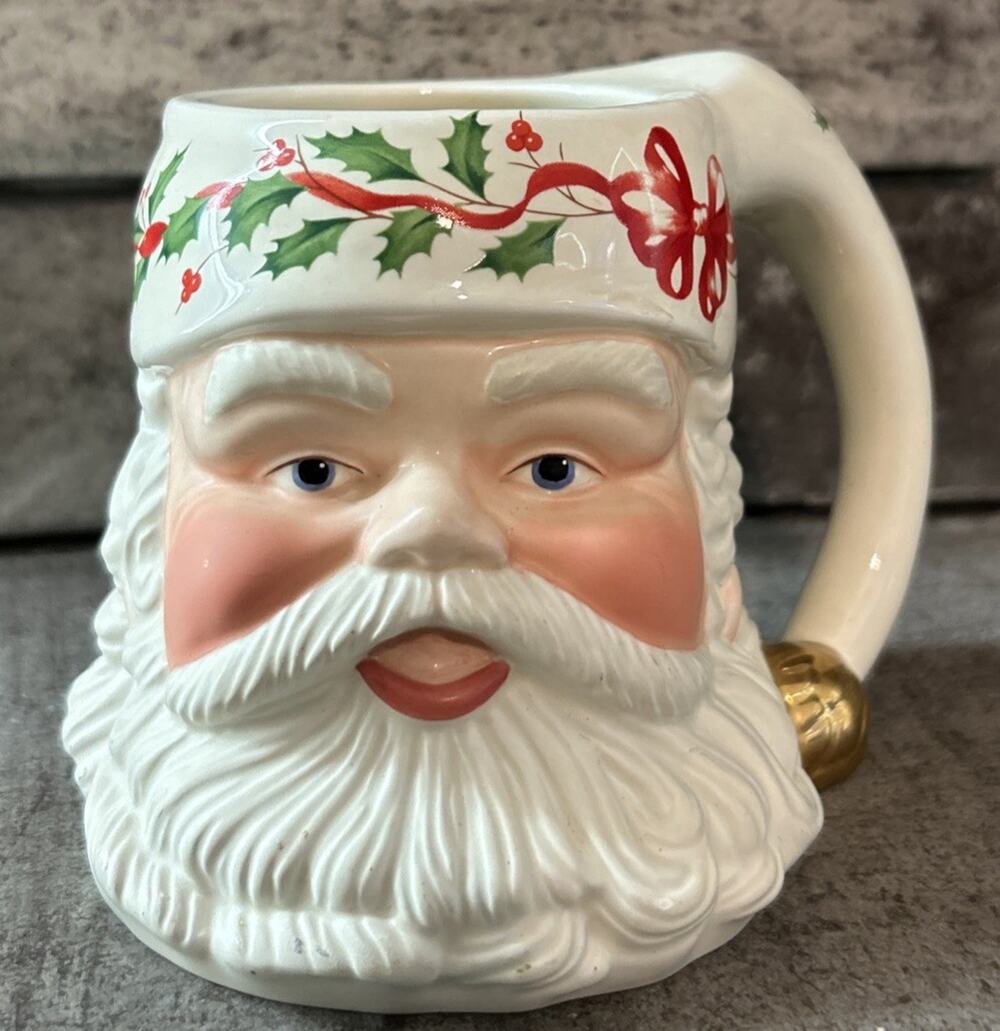 Lenox Christmas Holiday Santa Collection Toby Mug NWT